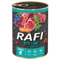 Rafi Dog Junior - jahňacie, brusnice a čučoriedky 400g